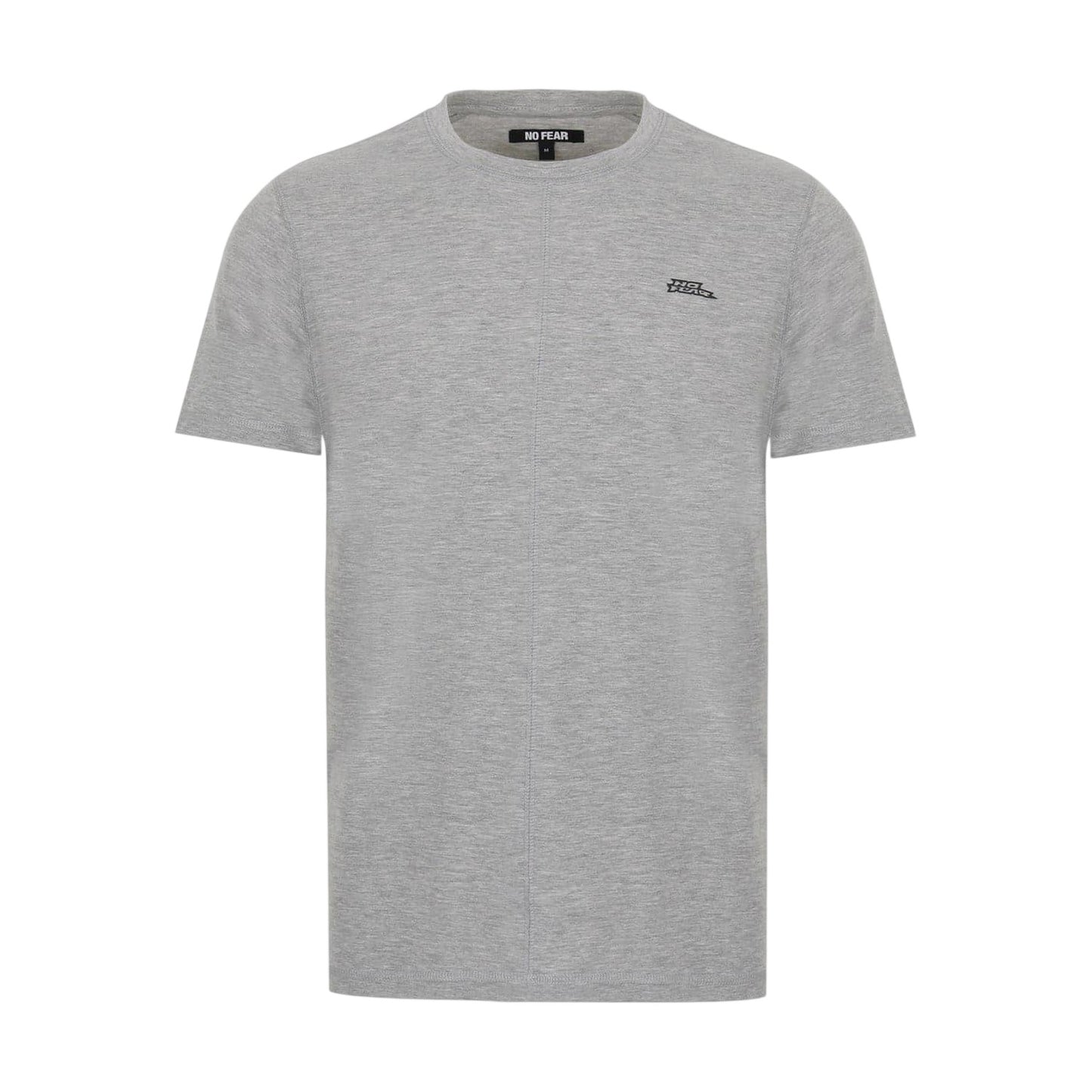 Grey - Front - No Fear Mens Crew Neck Slim T-Shirt