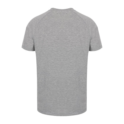 Grey - Back - No Fear Mens Crew Neck Slim T-Shirt