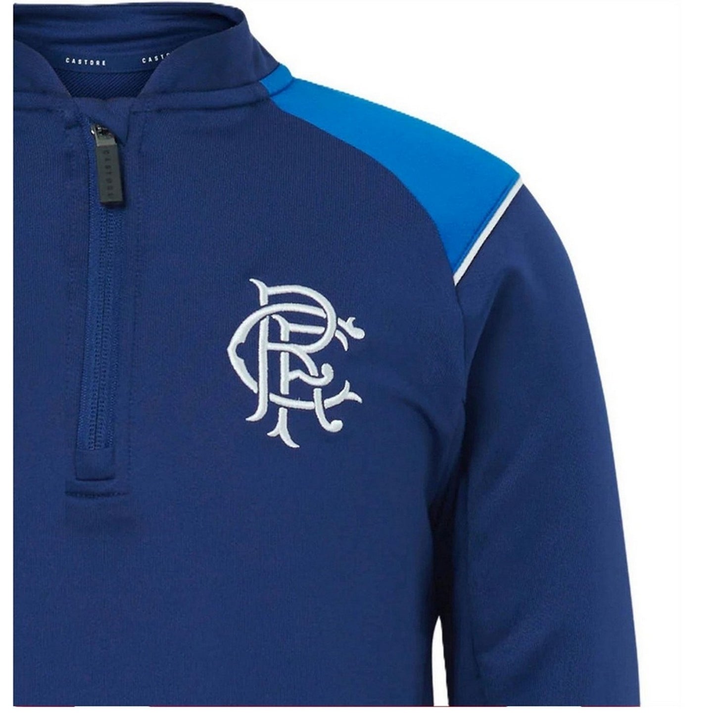Navy - Lifestyle - Castore Childrens-Kids Rangers FC Quarter Zip Top
