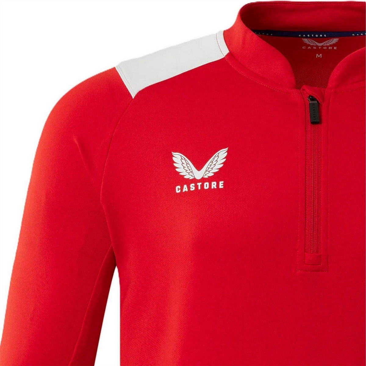 Red - Side - Castore Childrens-Kids Rangers FC Quarter Zip Top