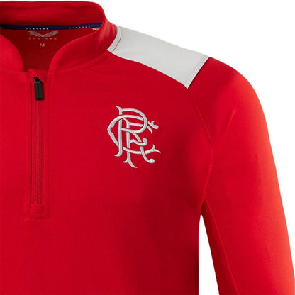 Red - Lifestyle - Castore Childrens-Kids Rangers FC Quarter Zip Top