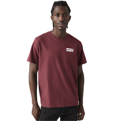 Red - Side - Levis Mens Iconic Batwing Logo T-Shirt