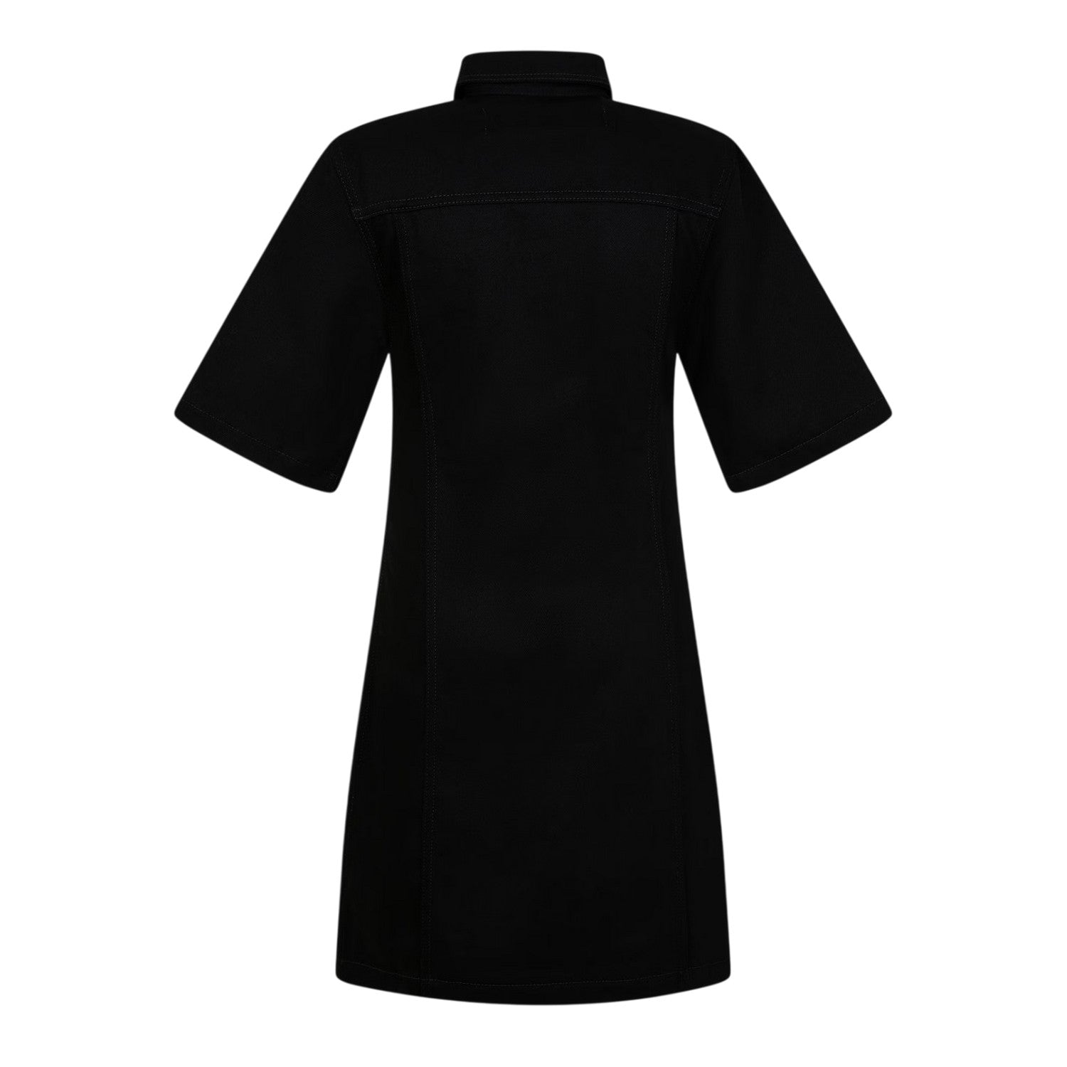Black-White - Back - Off White Womens-Ladies Denim Shirt Dress