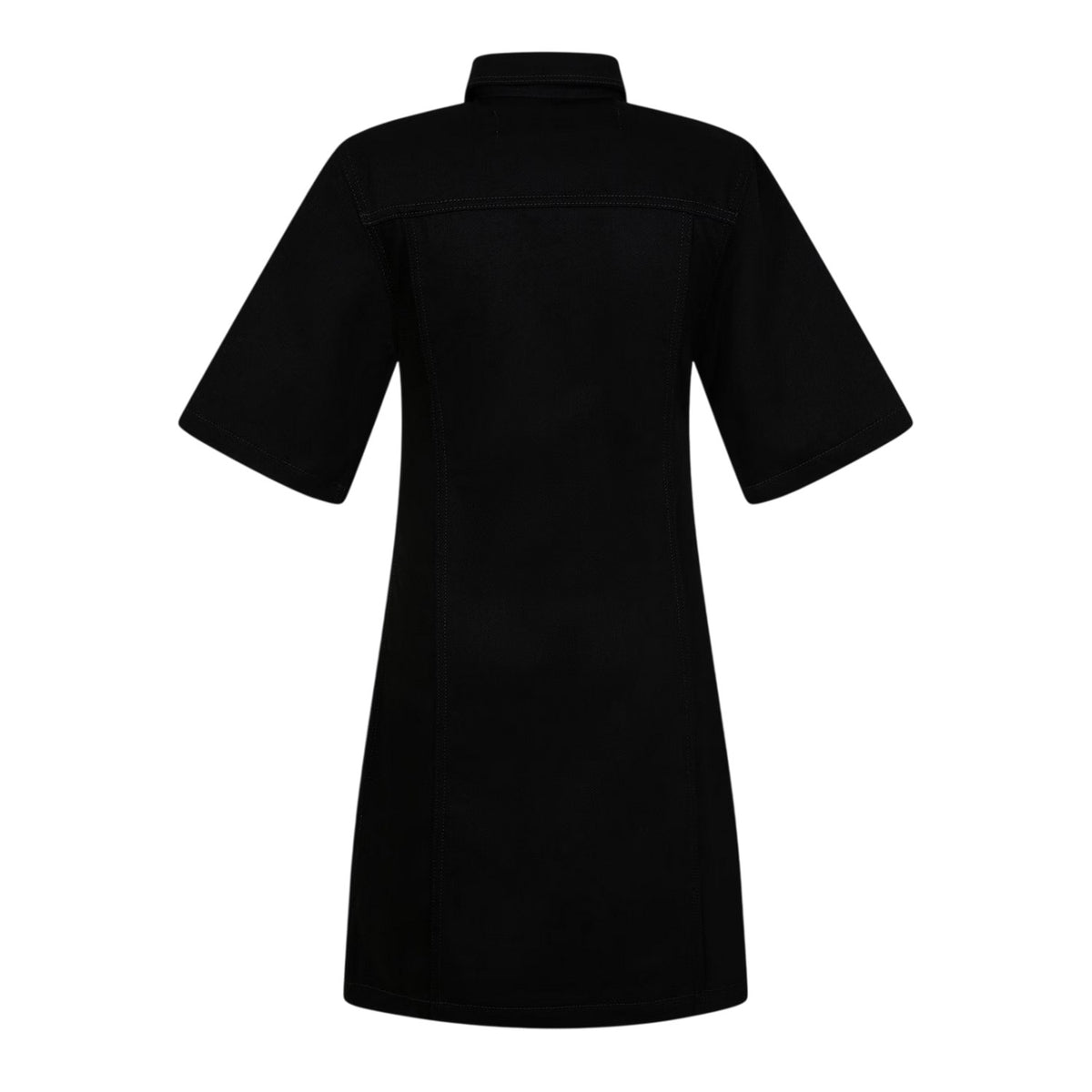 Black-White - Back - Off White Womens-Ladies Denim Shirt Dress