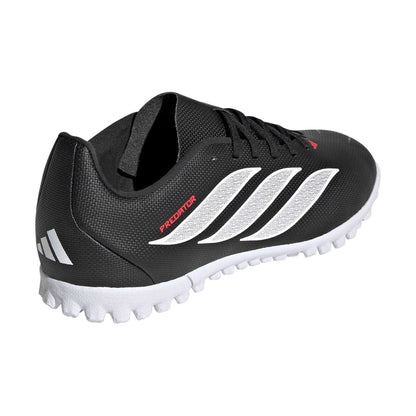 Black-Red - Back - Adidas Childrens-Kids Predator Club Astro Artificial Ground Football Boots