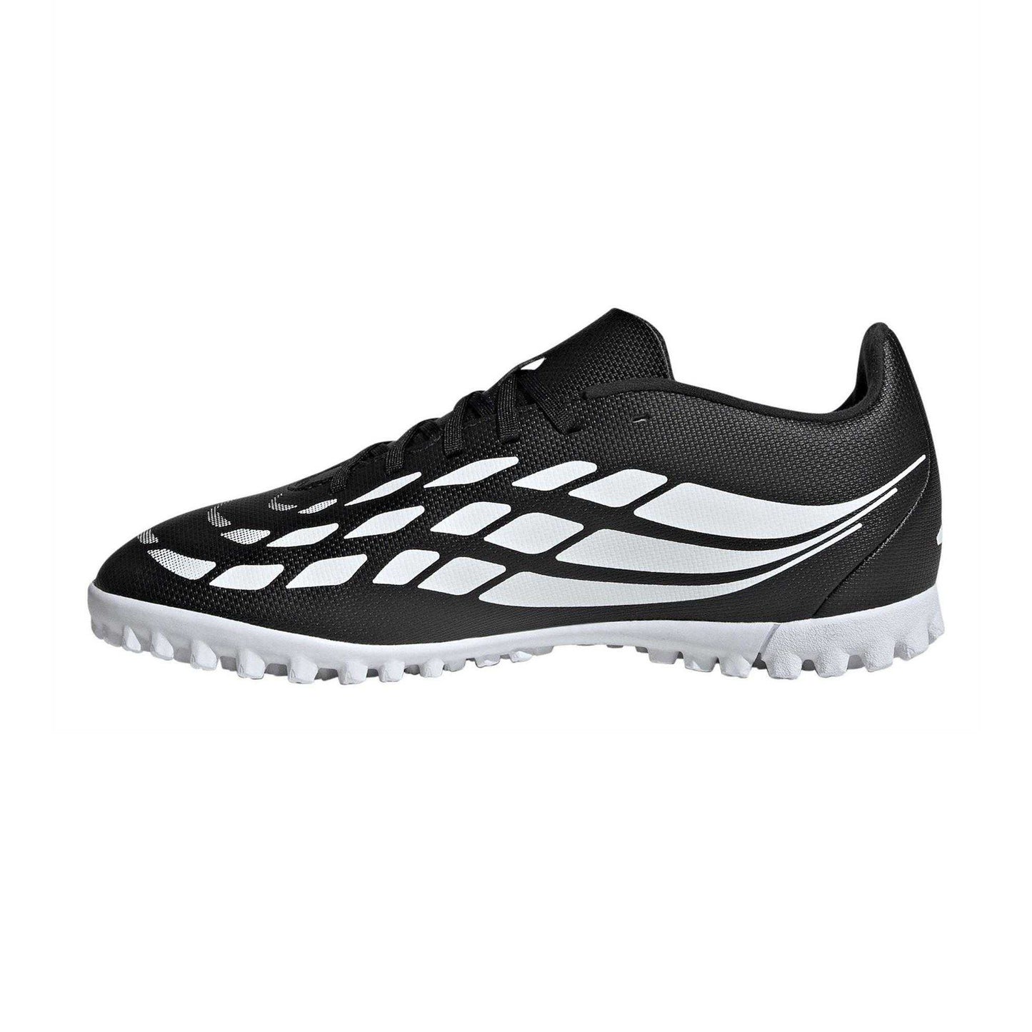 Black-Red - Side - Adidas Childrens-Kids Predator Club Astro Artificial Ground Football Boots