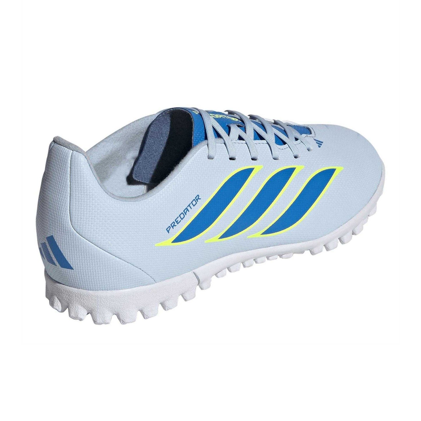 Blue-Yellow - Back - Adidas Childrens-Kids Predator Club Astro Artificial Ground Football Boots