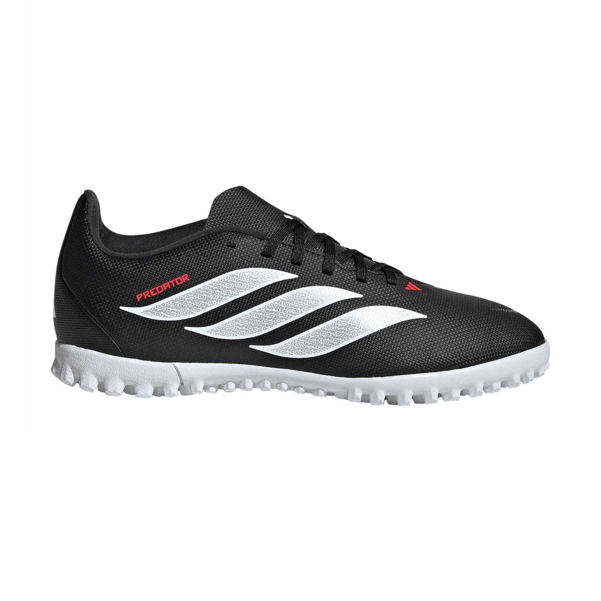 Black-Red - Front - Adidas Childrens-Kids Predator Club Astro Artificial Ground Football Boots