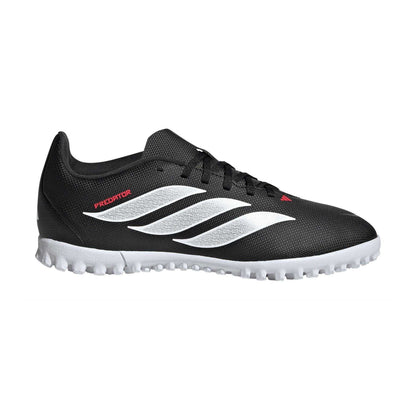 Black-Red - Front - Adidas Childrens-Kids Predator Club Astro Artificial Ground Football Boots