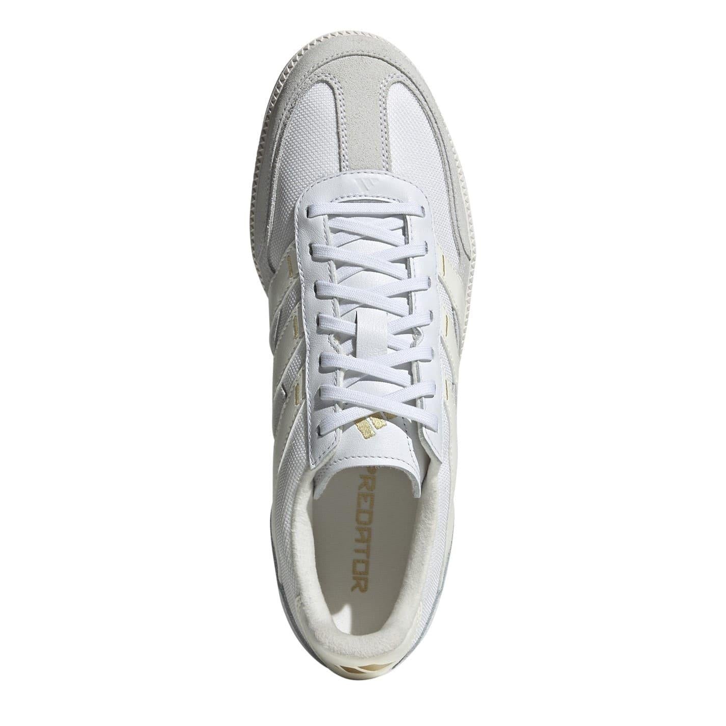 White-Off White - Side - Adidas Mens NIR86 Predator Freestyle Suede Indoor Football Trainers