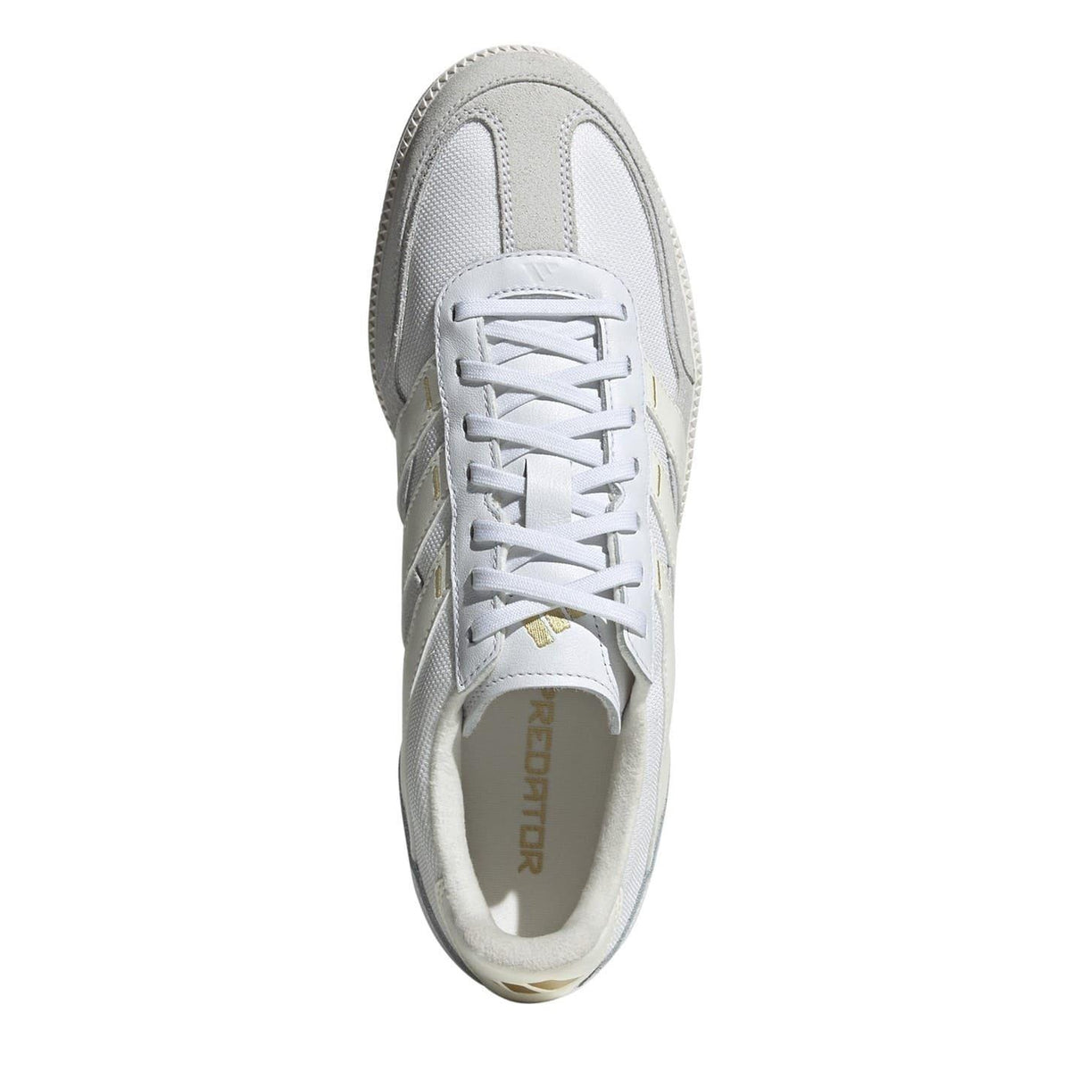 White-Off White - Side - Adidas Mens NIR86 Predator Freestyle Suede Indoor Football Trainers