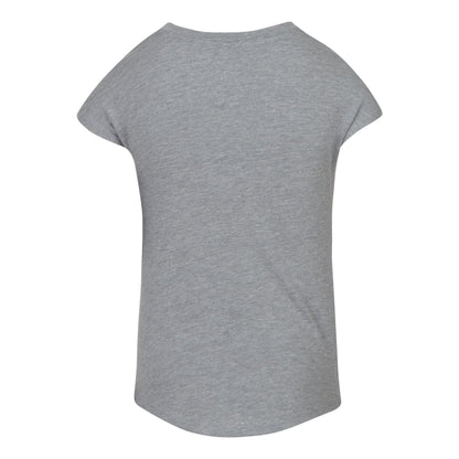 Grey Heather - Back - Nike Girls Futura Jumbo T-Shirt