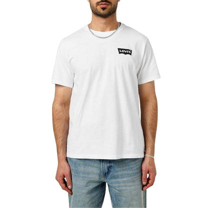 Navy Blue - Pack Shot - Levis Mens Varsity Circle Batwing Logo Crew Neck T-Shirt
