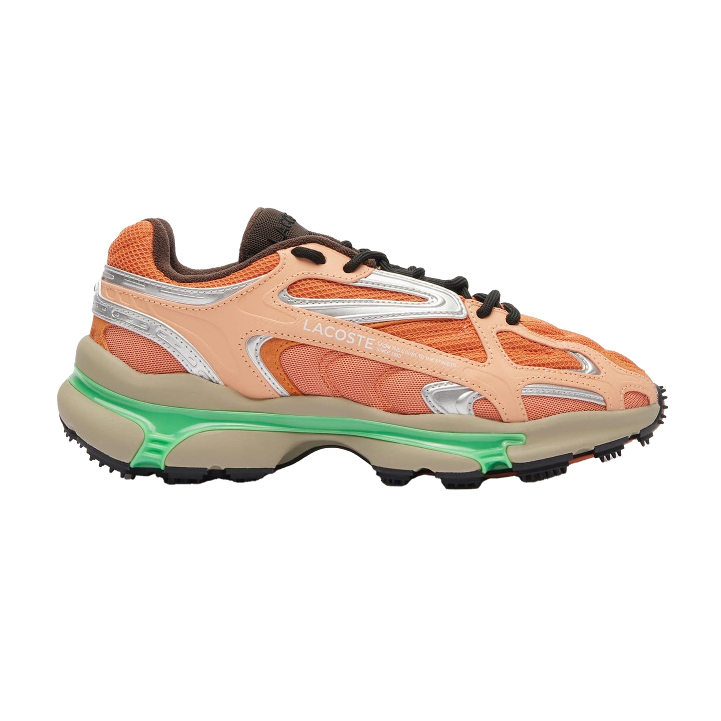 Orange-Green - Back - Lacoste Mens L003 2K24 Trainers