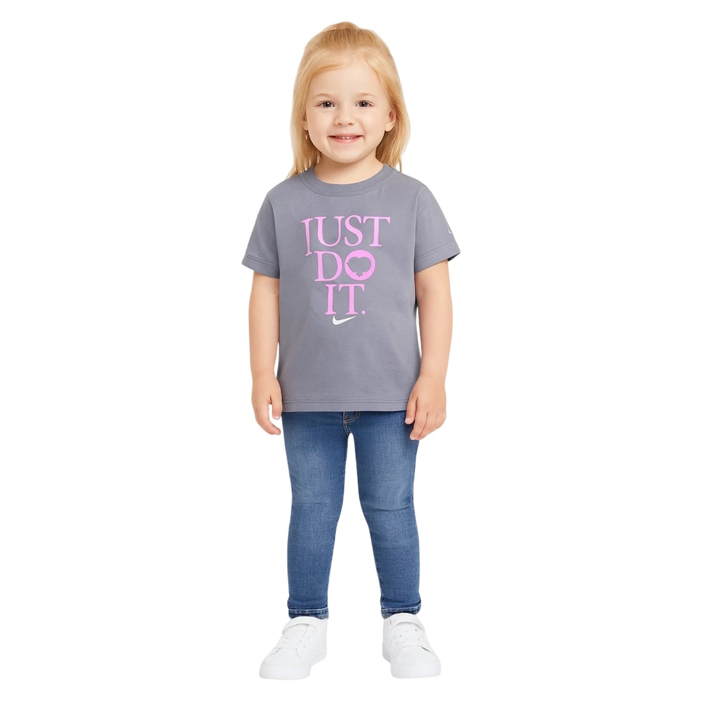 Smoke Grey - Side - Nike Childrens-Kids Game Swoosh T-Shirt
