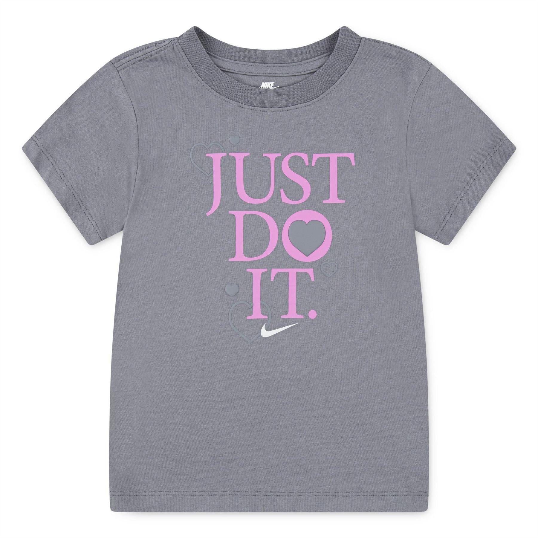 Smoke Grey - Front - Nike Childrens-Kids Game Swoosh T-Shirt