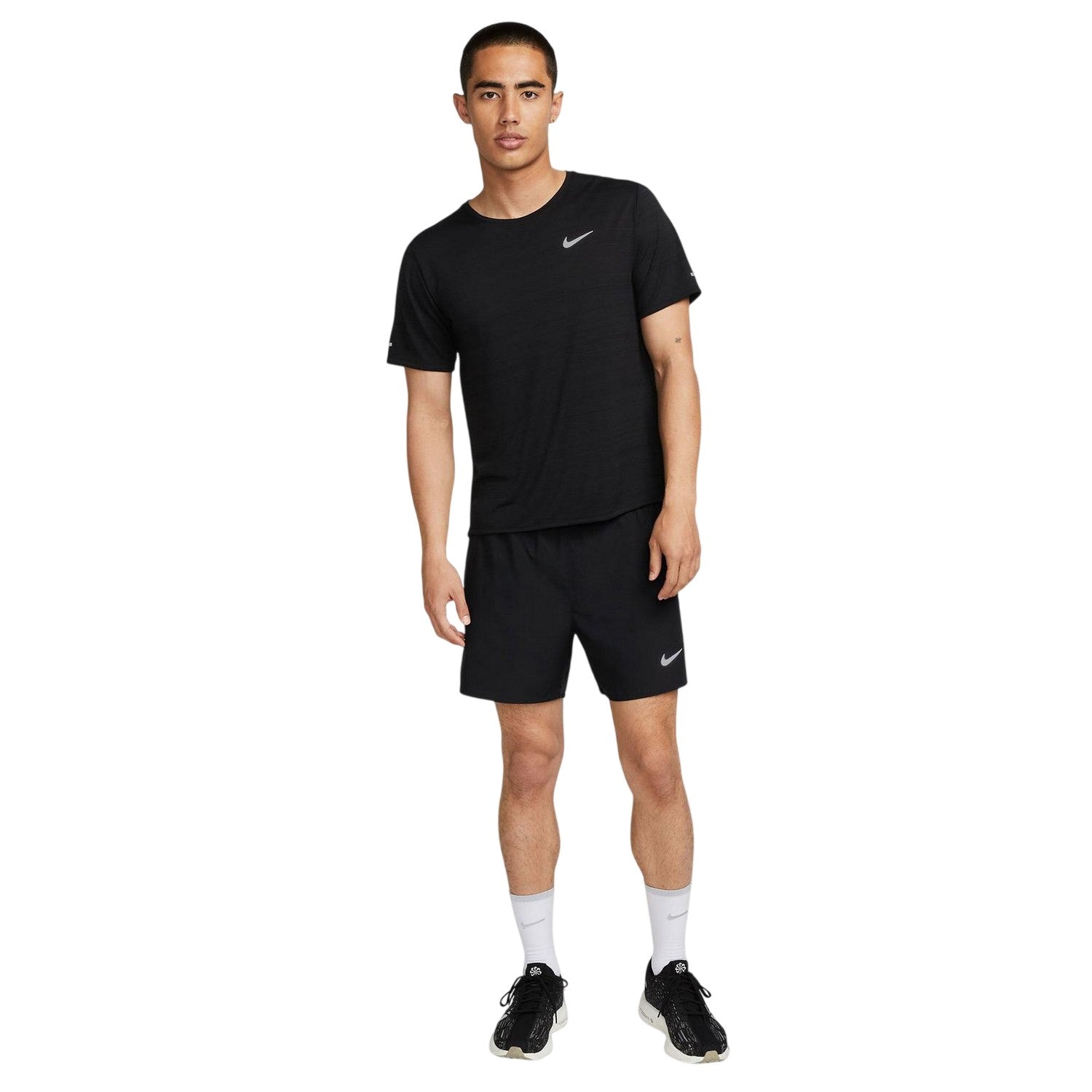 Black-Grey - Lifestyle - Nike Mens Challenge Running Shorts