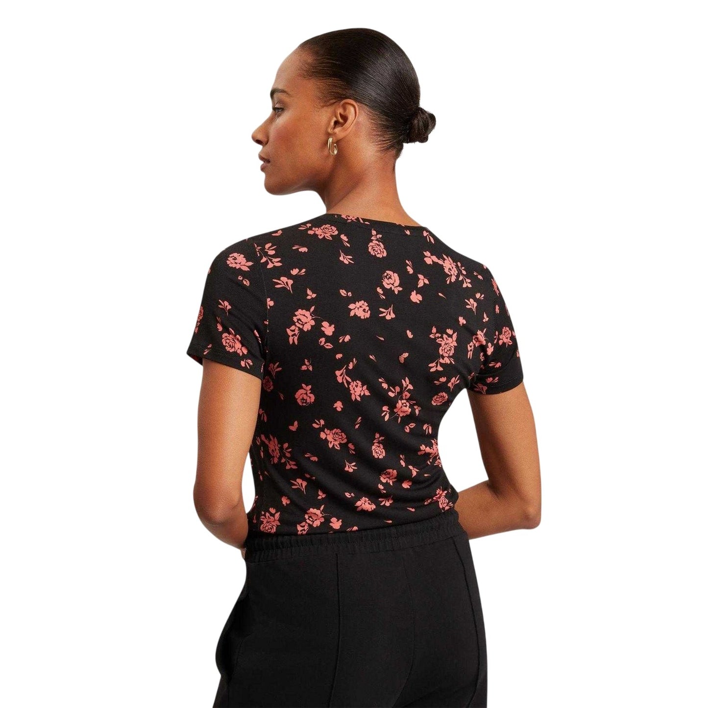 Black - Back - Ted Baker Womens-Ladies Floral All-Over Print T-Shirt