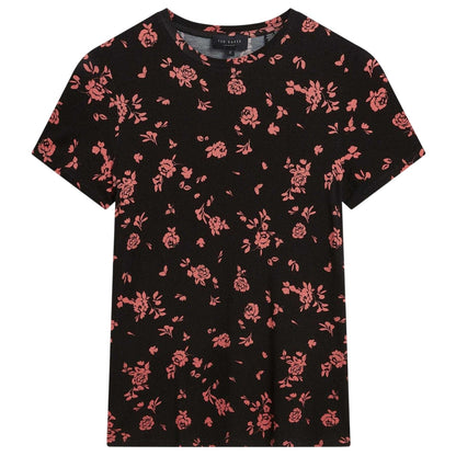 Black - Front - Ted Baker Womens-Ladies Floral All-Over Print T-Shirt