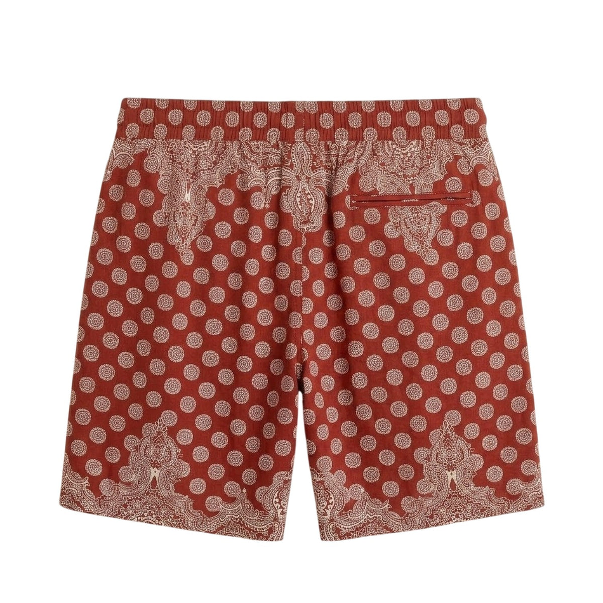 Red - Back - Another Influence Mens Paisley Shorts