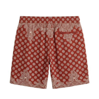 Red - Back - Another Influence Mens Paisley Shorts