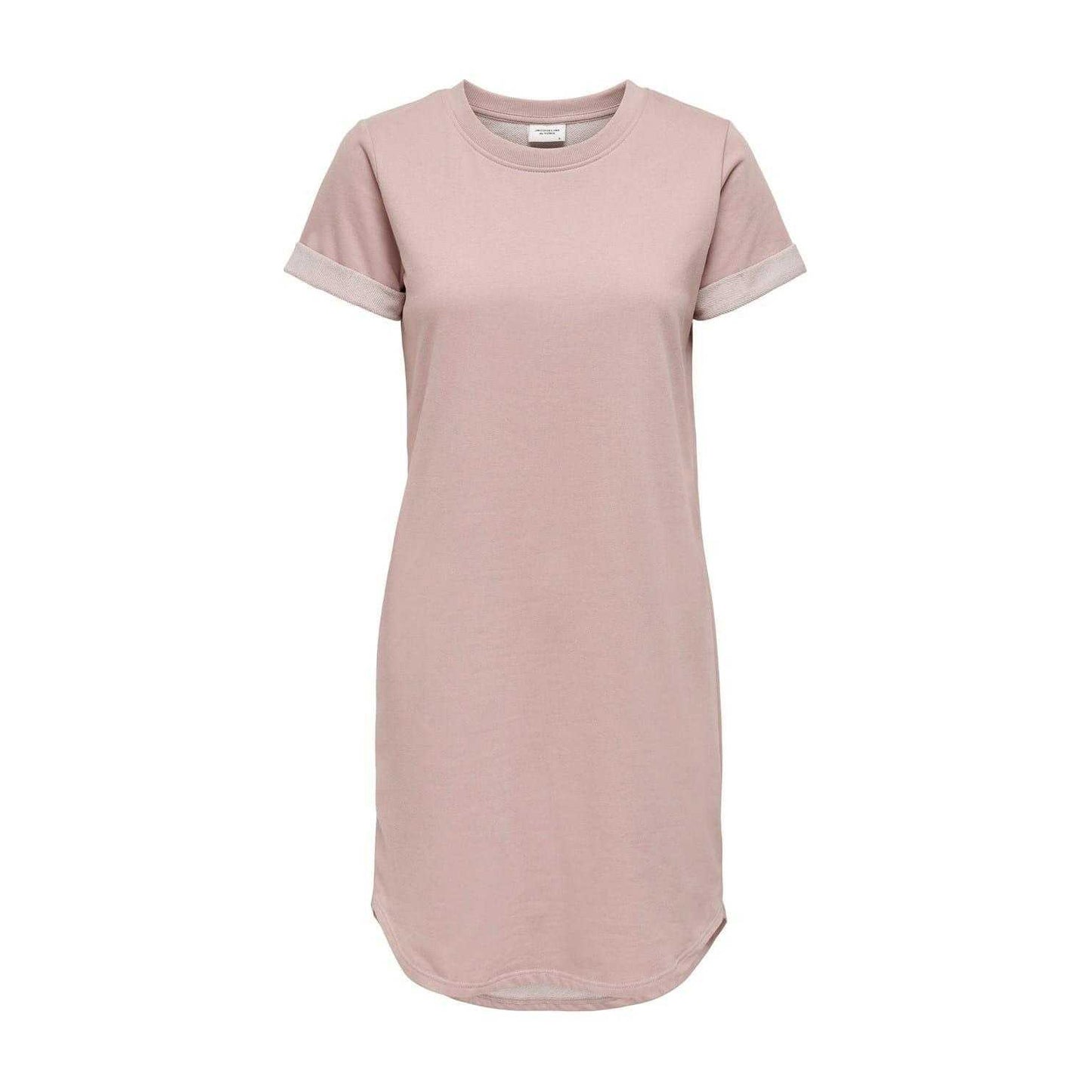 Rose - Front - Only Womens-Ladies Crew Neck Mini Shirt Dress