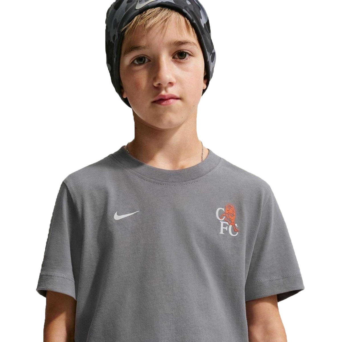 Grey-Orange - Side - Nike Childrens-Kids Chelsea FC T-Shirt