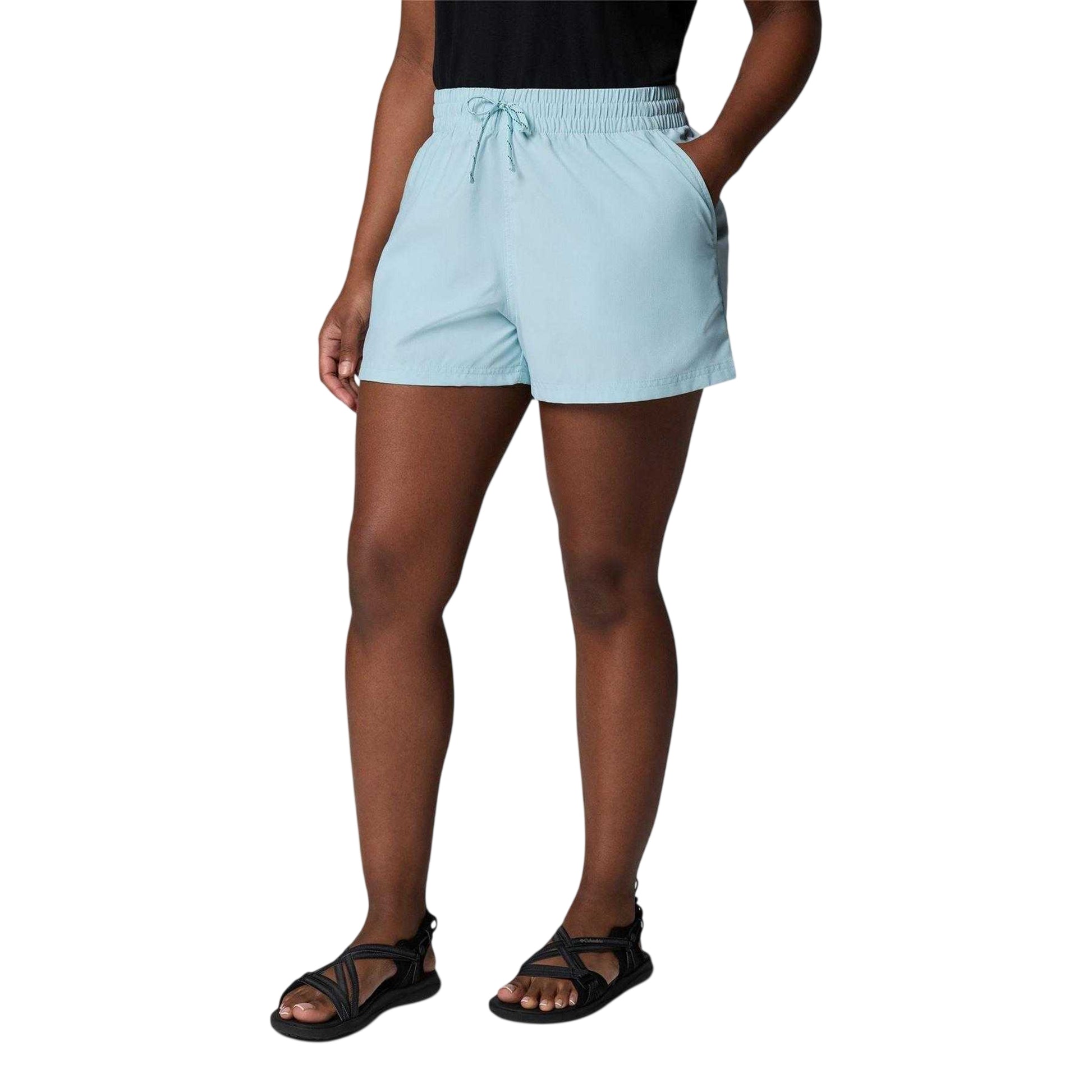 Blue - Side - Columbia Womens-Ladies Vista Shorts