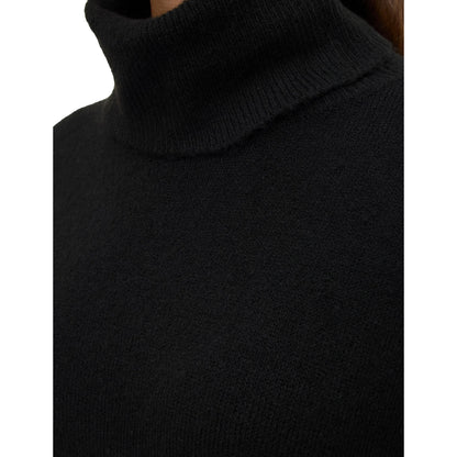 Black - Back - Vero Moda Womens-Ladies Knitted Roll Neck Jumper Dress