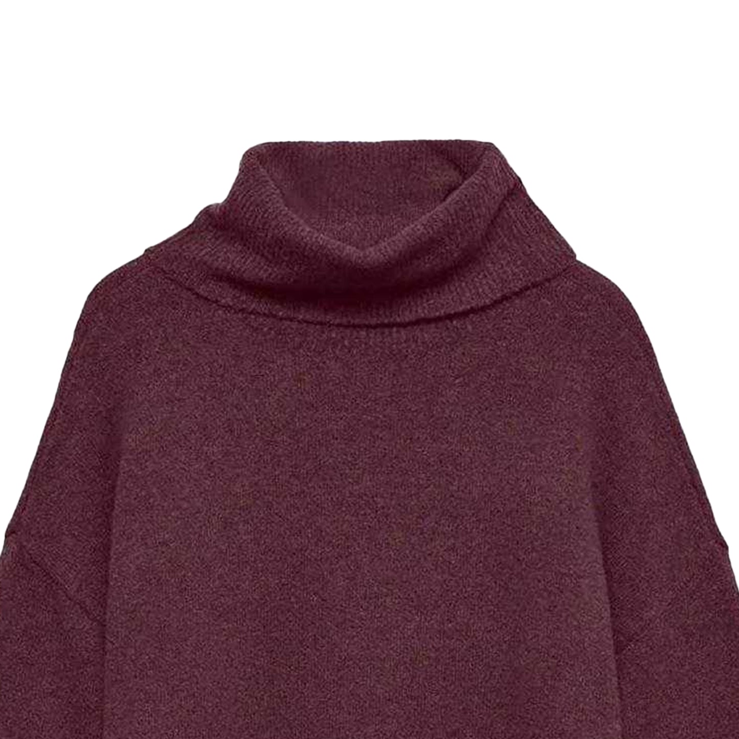 Wine - Back - Vero Moda Womens-Ladies Knitted Roll Neck Jumper Dress