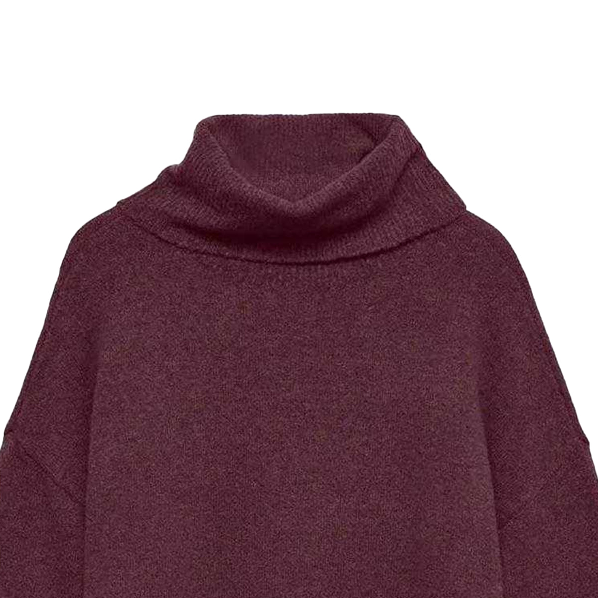 Wine - Back - Vero Moda Womens-Ladies Knitted Roll Neck Jumper Dress