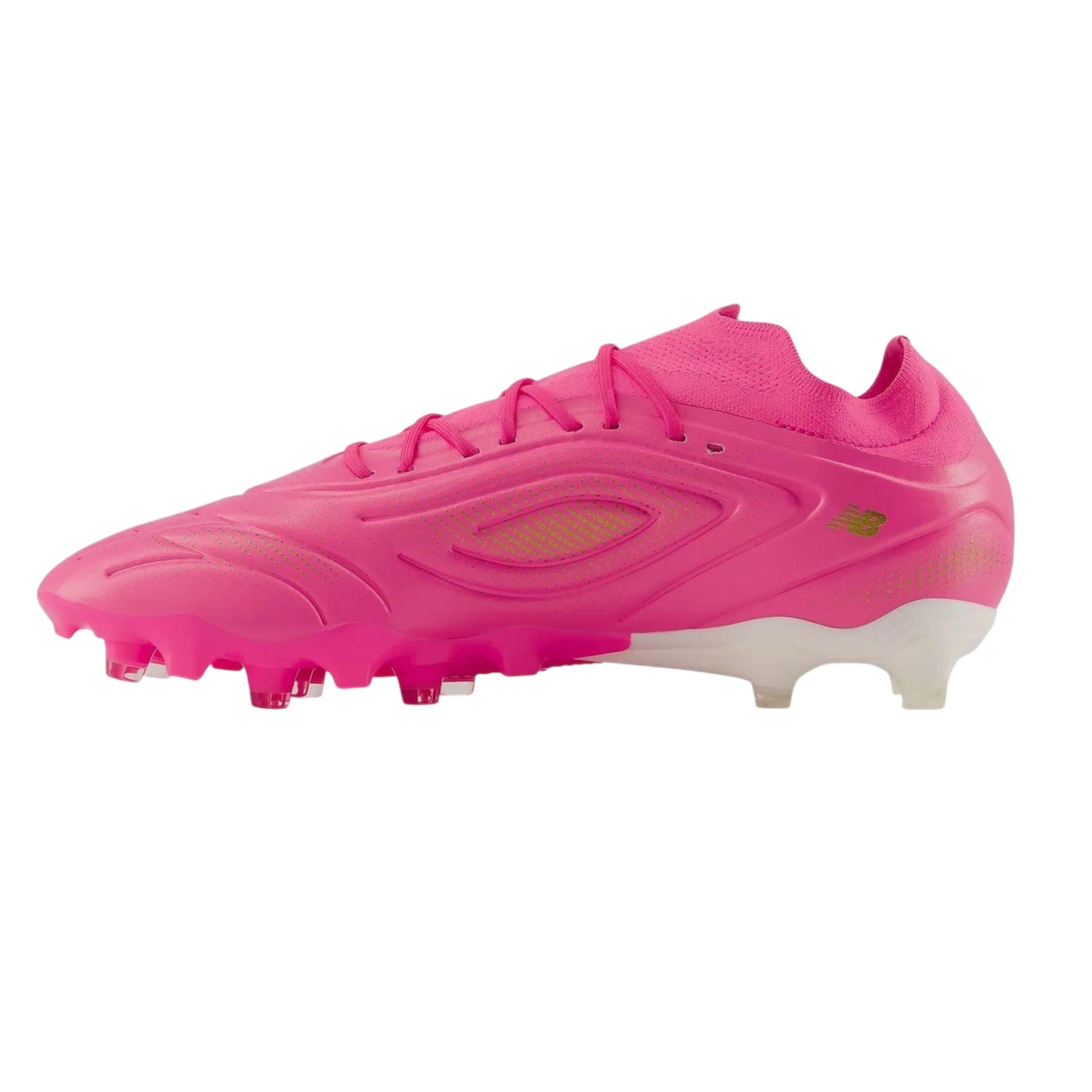 Pink-White - Side - New Balance Mens Tekela Team Low FG V5 Firm Ground Football Boots