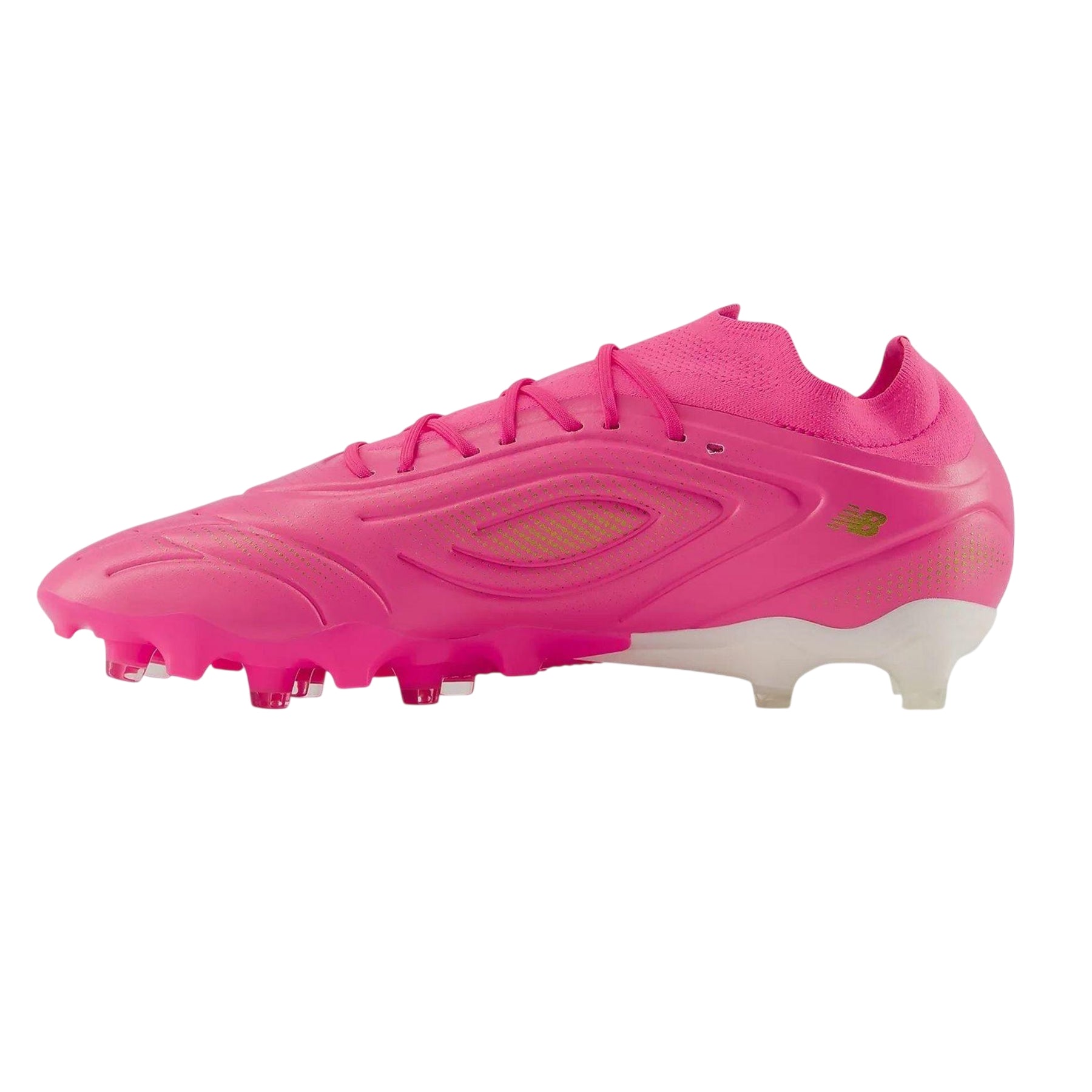 Pink-White - Side - New Balance Mens Tekela Team Low FG V5 Firm Ground Football Boots