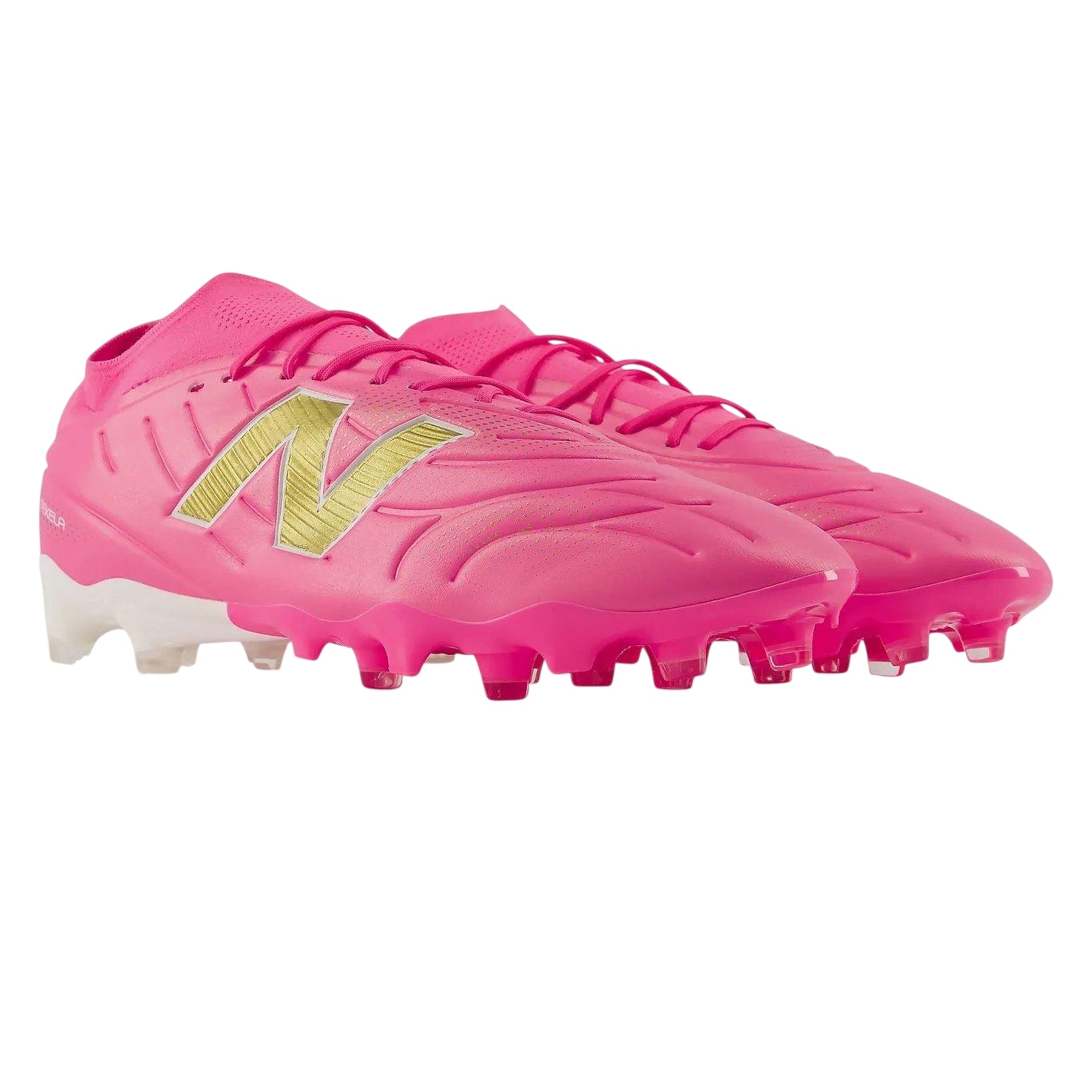 Pink-White - Lifestyle - New Balance Mens Tekela Team Low FG V5 Firm Ground Football Boots