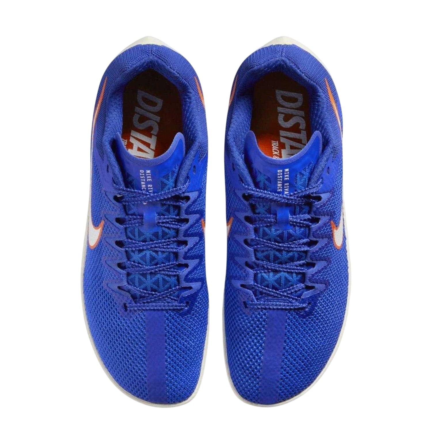 Blue - Side - Nike Mens Zoom Rival Distance Running Athletic Shoe Spikes