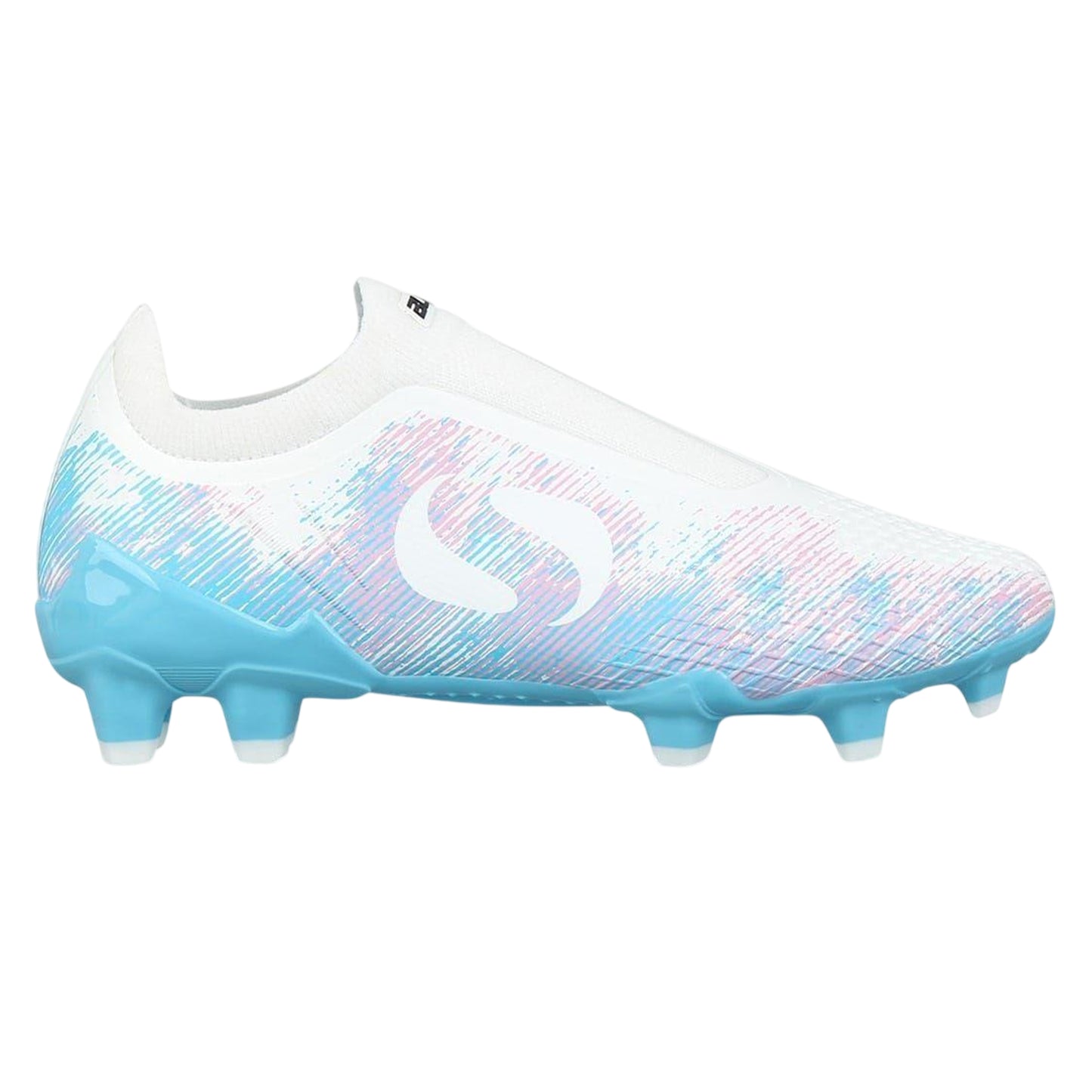 White-Pink-Blue - Front - Sondico Childrens-Kids Blaze Graphic Print Football Boots