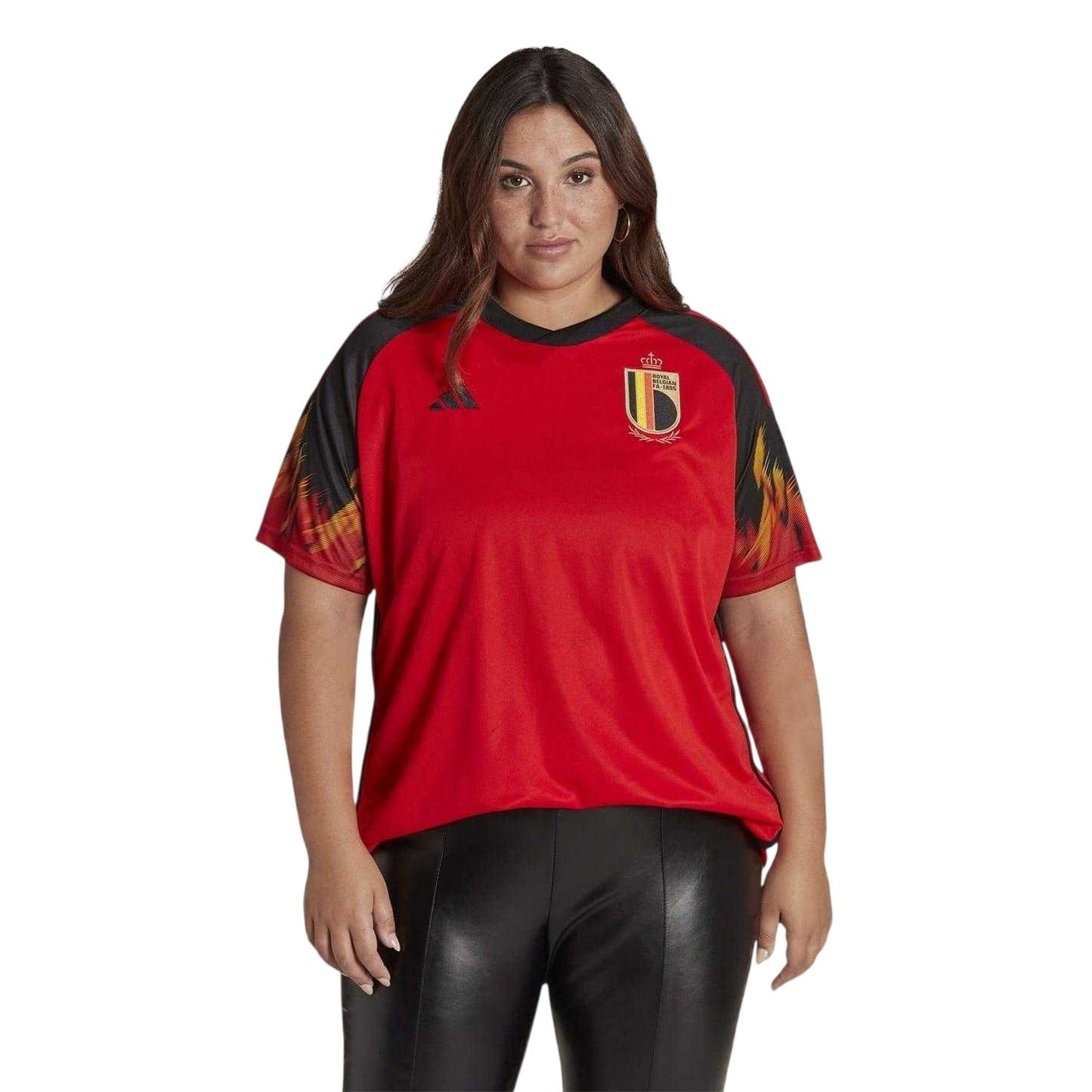 Red - Lifestyle - Adidas Womens-Ladies 2022-23 Belgium Home Jersey