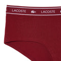 Burgundy - Back - Lacoste Womens-Ladies Shorty Briefs