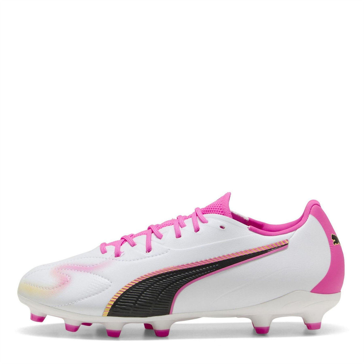 Pink - Back - Puma Childrens-Kids King Match Firm Ground Football Boots