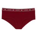 Burgundy - Front - Lacoste Womens-Ladies Shorty Briefs