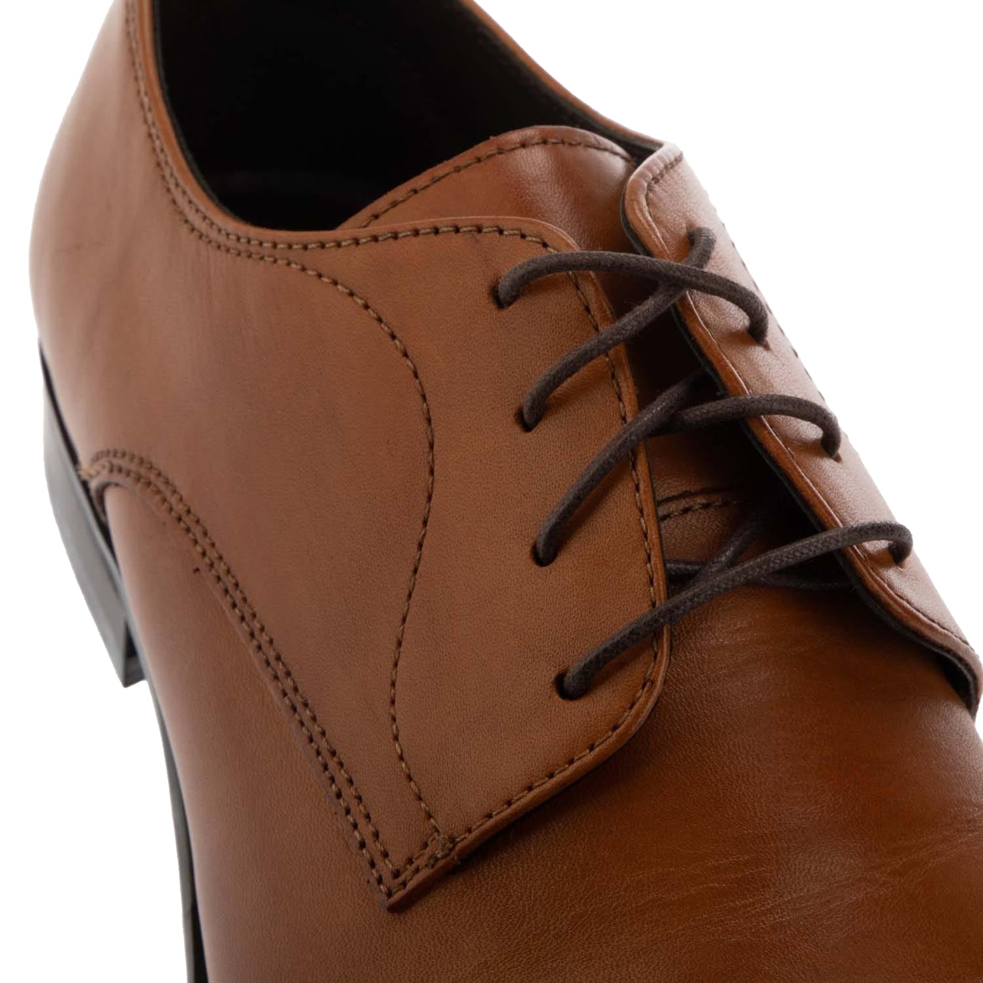 Brown - Lifestyle - Dune London Mens Springer Leather Derby Shoes