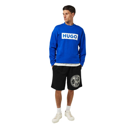 Black - Lifestyle - Hugo Mens Dubox Graphic Print Boxing Shorts