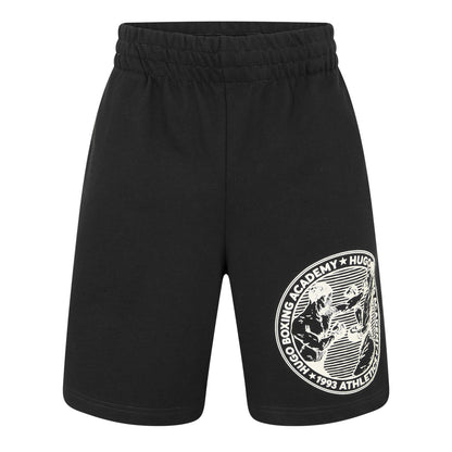 Black - Front - Hugo Mens Dubox Graphic Print Boxing Shorts