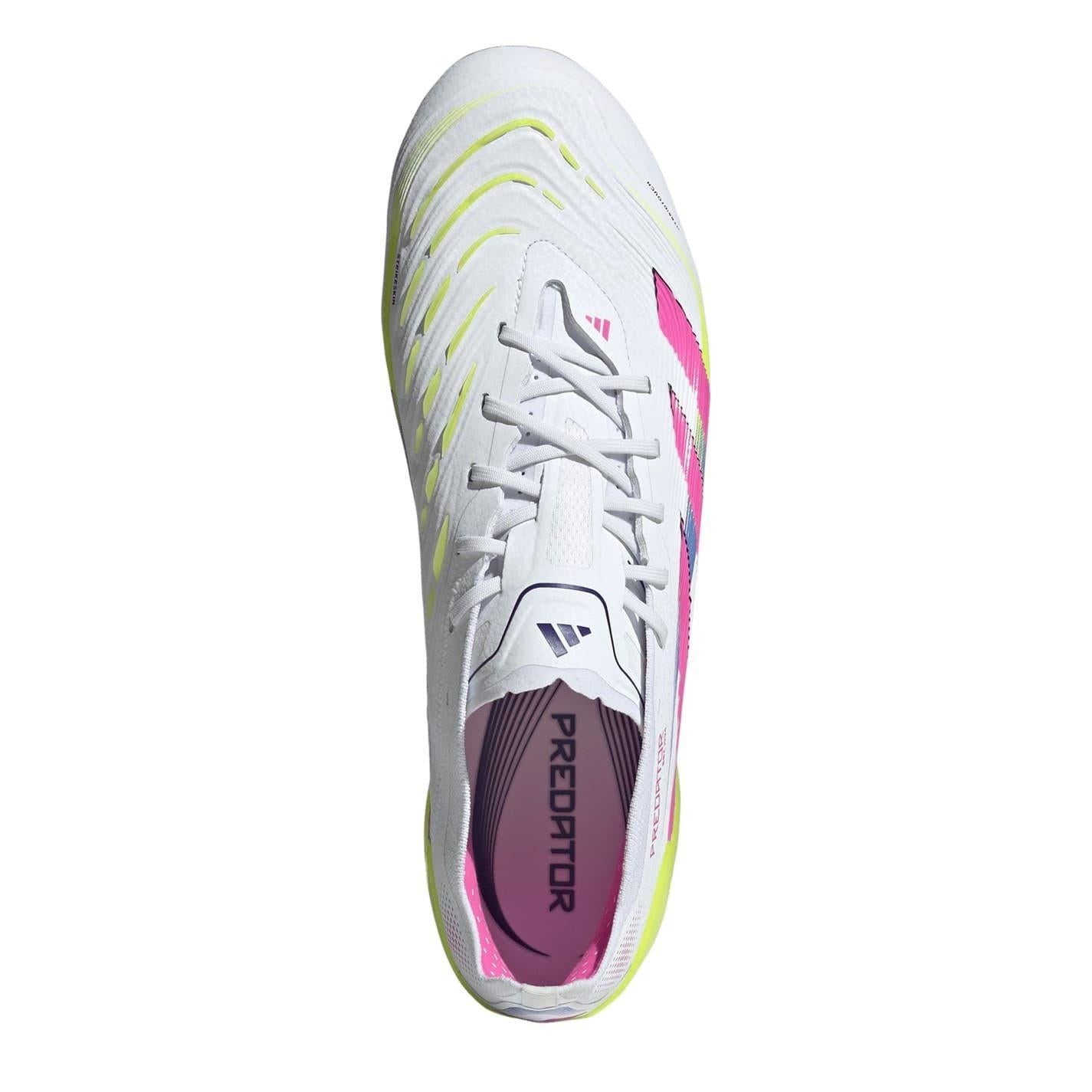 White - Pack Shot - Adidas Childrens-Kids Predator Elite Soft Ground Football Boots