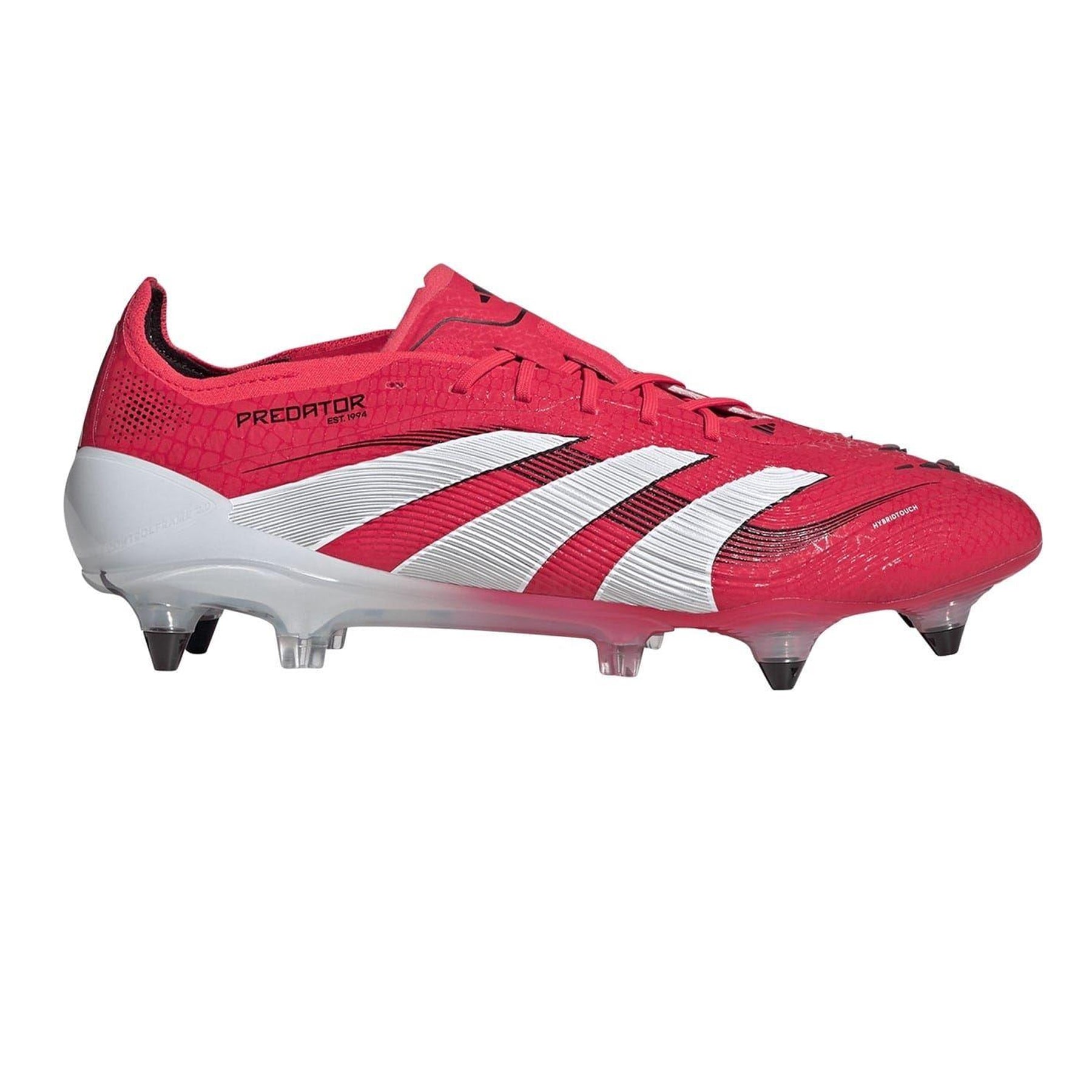 Red - Front - Adidas Childrens-Kids Predator Elite Soft Ground Football Boots