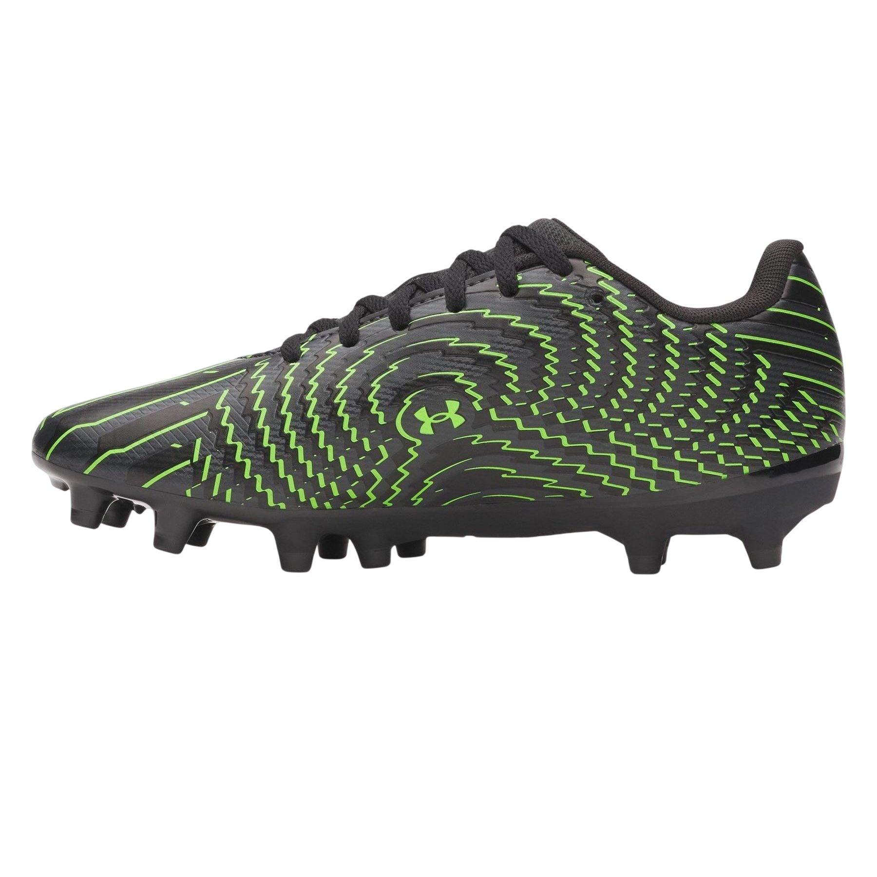 Black-Grey - Back - Under Armour Childrens-Kids Shadow .4 Cleated Football Boots