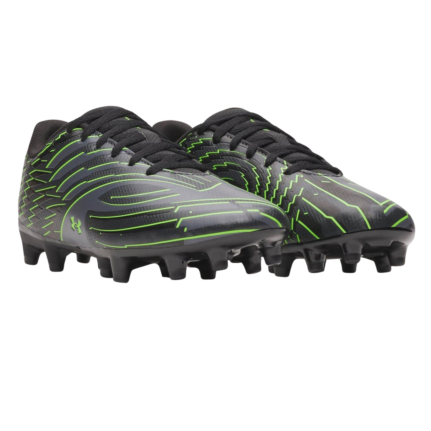 Black-Grey - Lifestyle - Under Armour Childrens-Kids Shadow .4 Cleated Football Boots