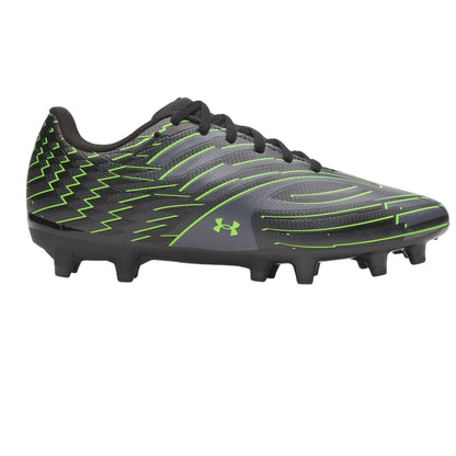 Black-Grey - Front - Under Armour Childrens-Kids Shadow .4 Cleated Football Boots