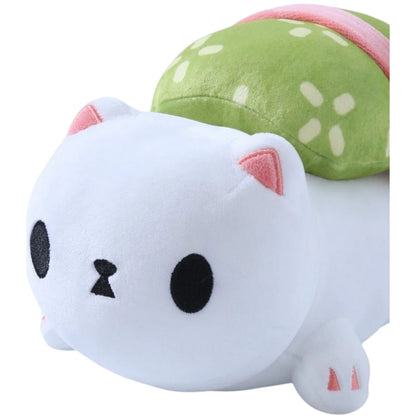 White-Green - Back - Kenji Lucky Cat Sushi Plush Toy