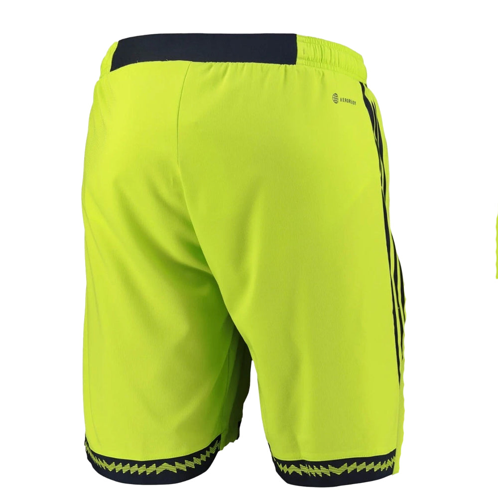 Green - Back - Adidas Mens 2022-23 Manchester United FC Third Shorts